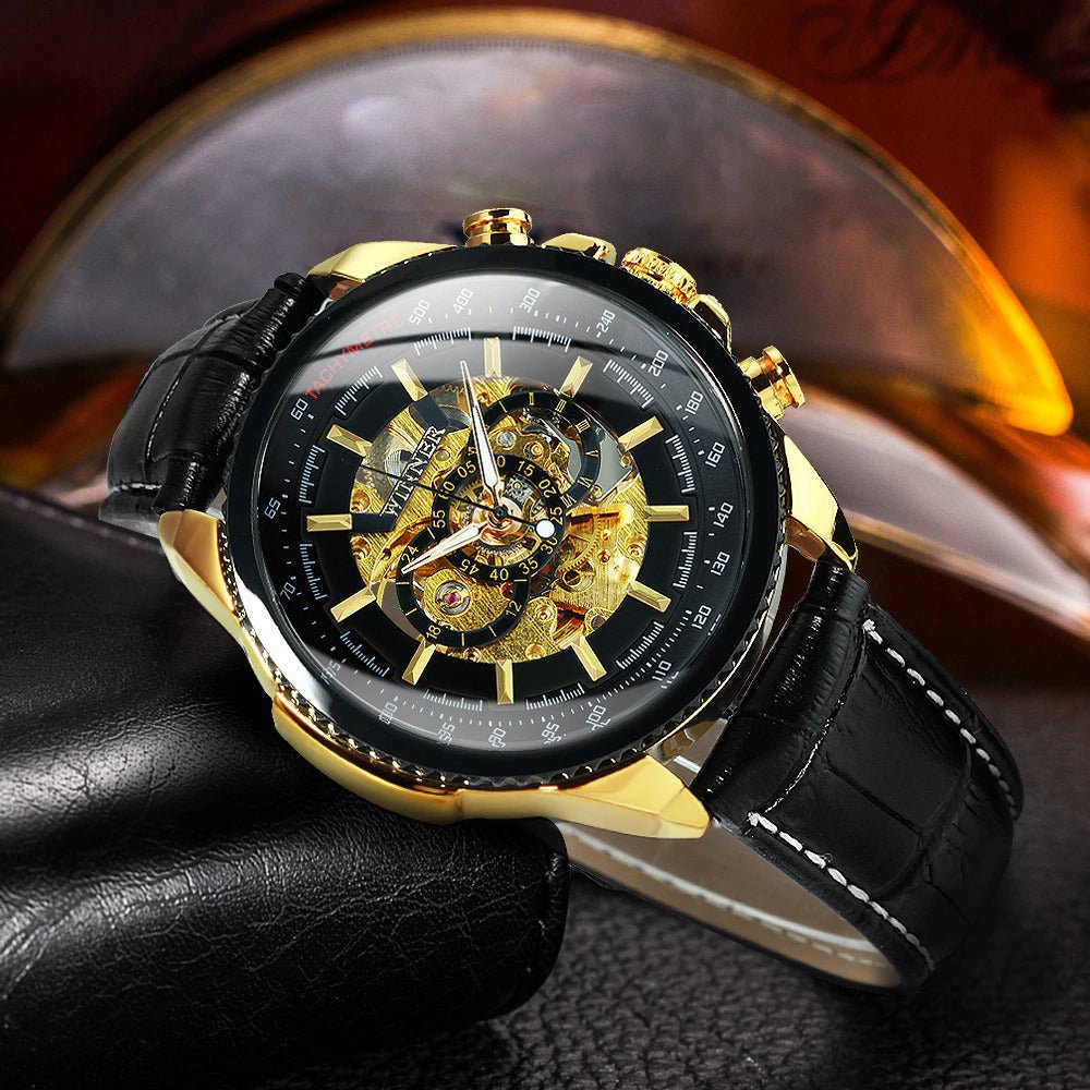 Automatic Watches For Men Mechanical Self Winding Skeleton Watch Mens ...